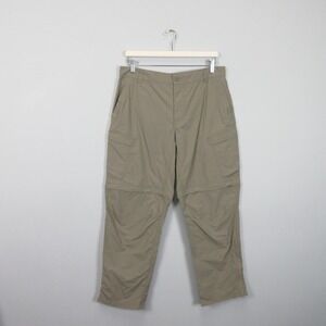 REI Co-op Mens Relaxed Fit Sahara Convertible Zip Off Hiking Pants Khaki 36 x 30